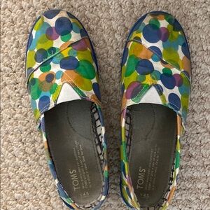 TOMS Kids Colorful Polka Dot Shoes